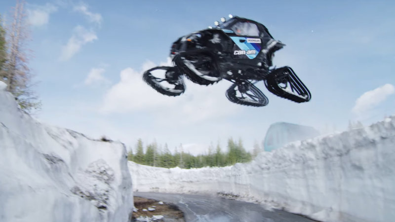Watch Ken Block's tracked side-by-side at a ski resort